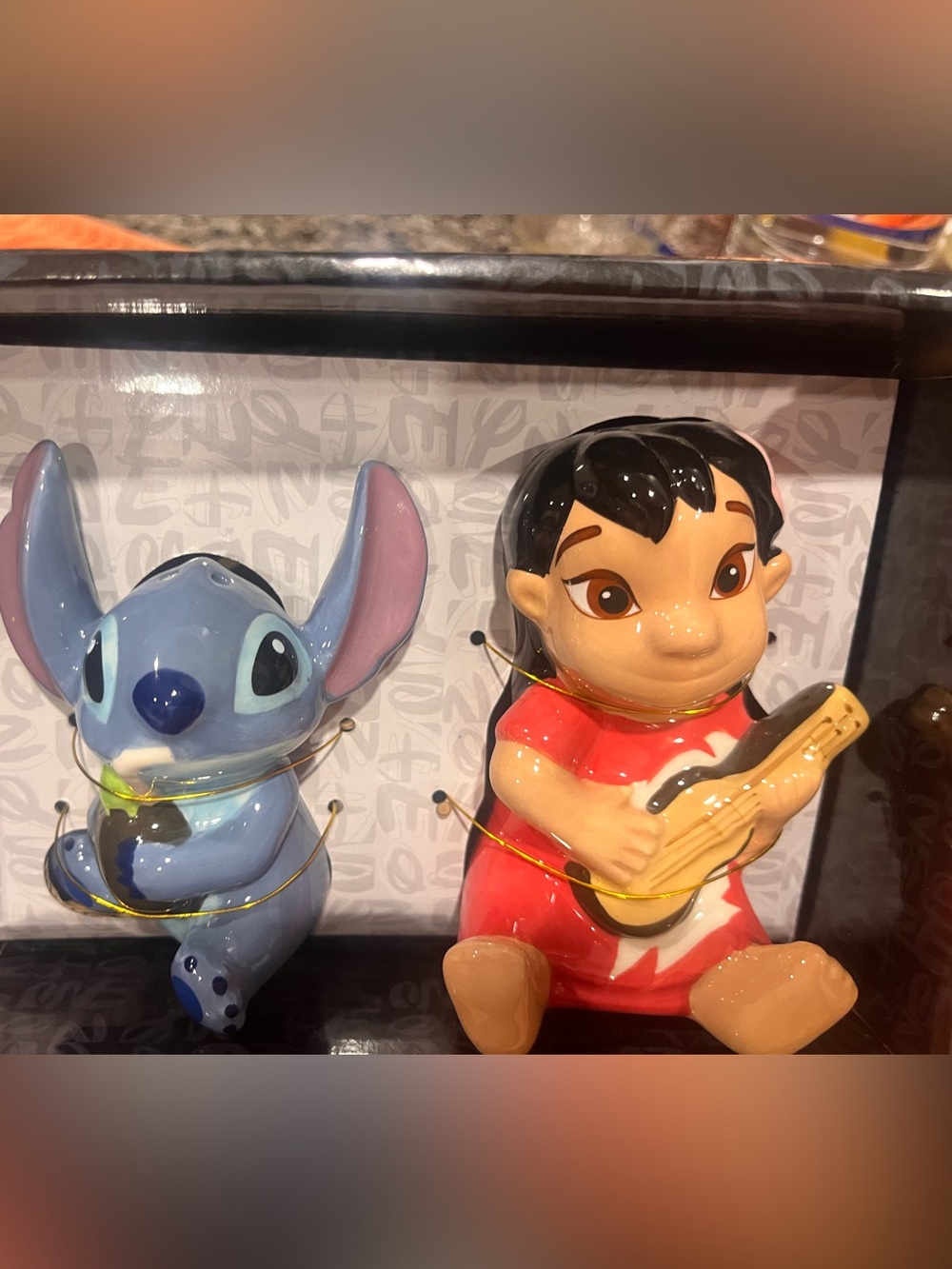 Lilo & Stitch Ceramic Figurine Salt and Pepper Set - nwt